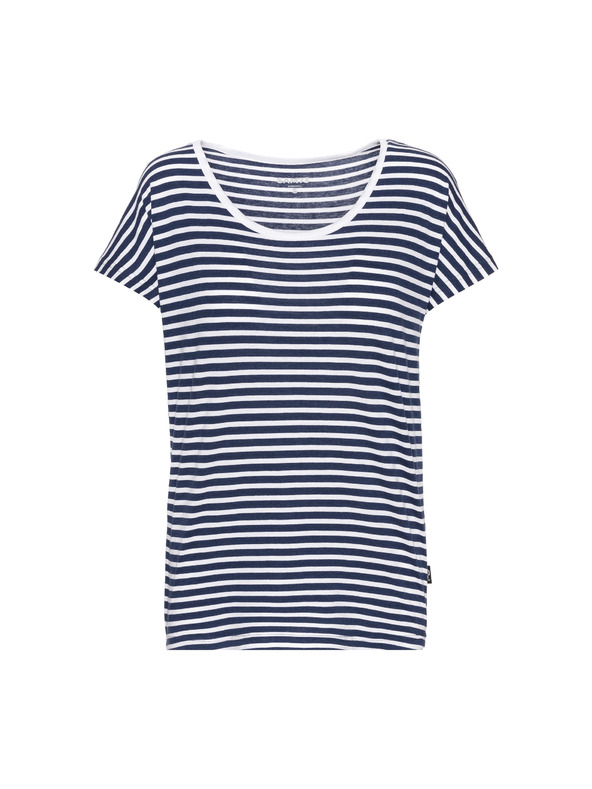 Sam 73 Тъмно синя дамска тениска на райета SAM 73