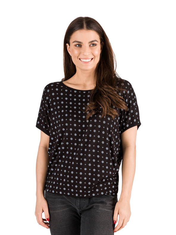 Sam 73 Черна дамска риза с шарка SAM 73