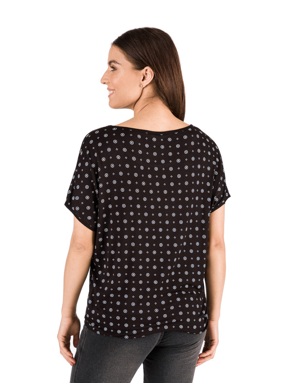 Sam 73 Черна дамска риза с шарка SAM 73