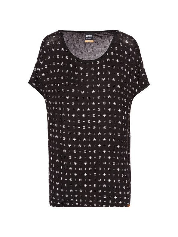 Sam 73 Черна дамска риза с шарка SAM 73