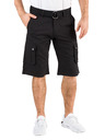 Sam 73 Черни мъжки къси панталони с джобове SAM 73