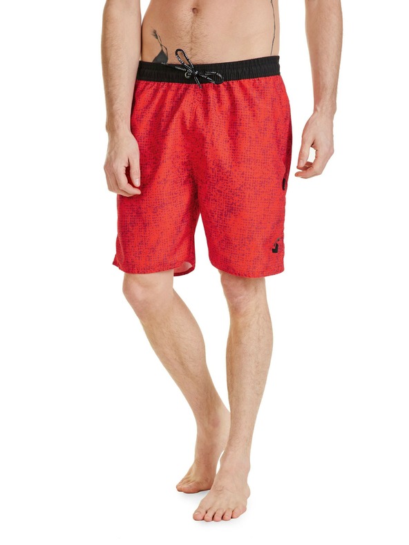 Sam 73 Червени мъжки шарени къси панталони SAM 73 Noah