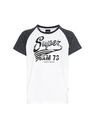 Sam 73 Черно-бяла тениска за момчета с щампа SAM 73