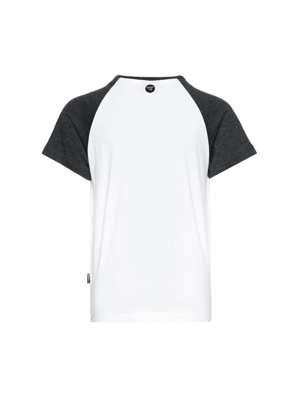 Sam 73 Черно-бяла тениска за момчета с щампа SAM 73