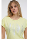 Sam 73 Светложълта дамска основна тениска SAM 73 Clorinda