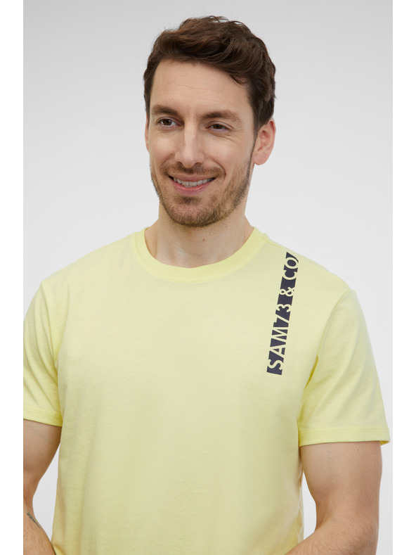 Sam 73 Светложълта мъжка тениска SAM 73 Fabio