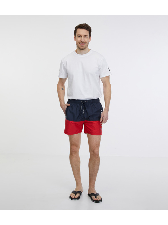 Sam 73 Червено-син мъжки бански костюм SAM 73 Eduardo