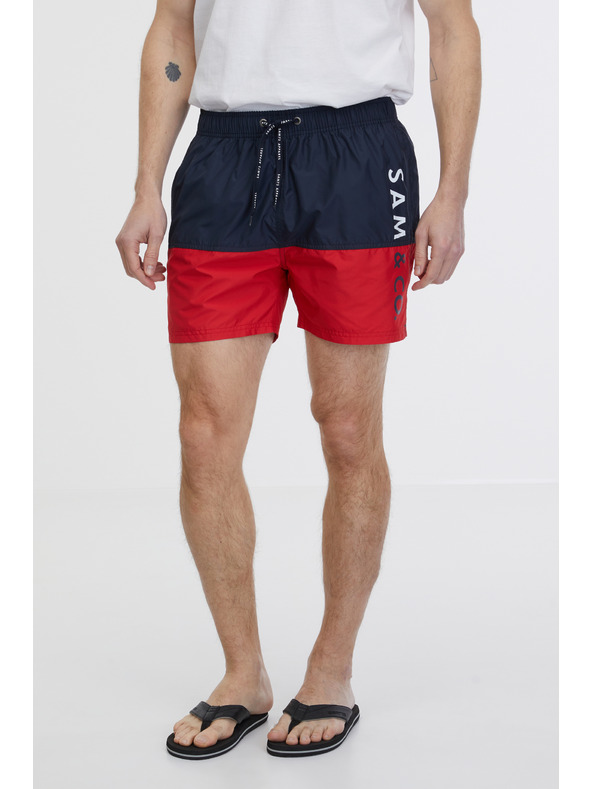 Sam 73 Червено-син мъжки бански костюм SAM 73 Eduardo