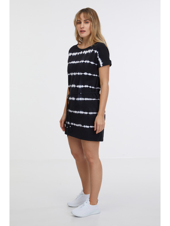 Sam 73 Дамска рокля с бял и черен десен SAM 73 Raquel