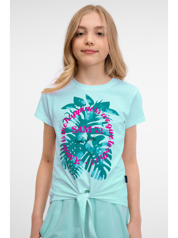 Sam 73 Тениска за момичета в ментов цвят SAM 73 Kiara