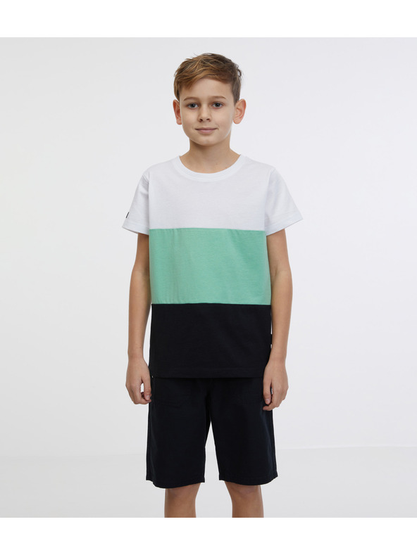 Sam 73 Зелено-бяла тениска за момчета SAM 73 Jabba