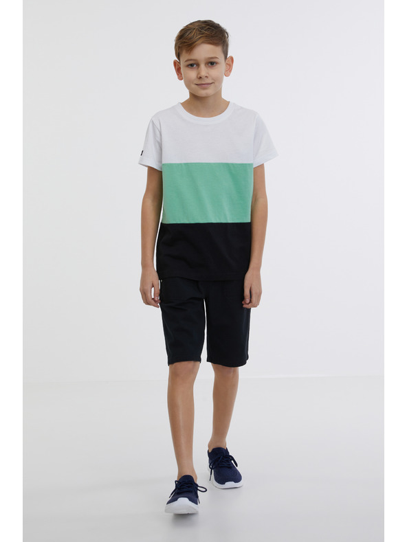 Sam 73 Зелено-бяла тениска за момчета SAM 73 Jabba