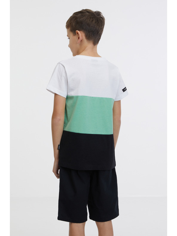 Sam 73 Зелено-бяла тениска за момчета SAM 73 Jabba