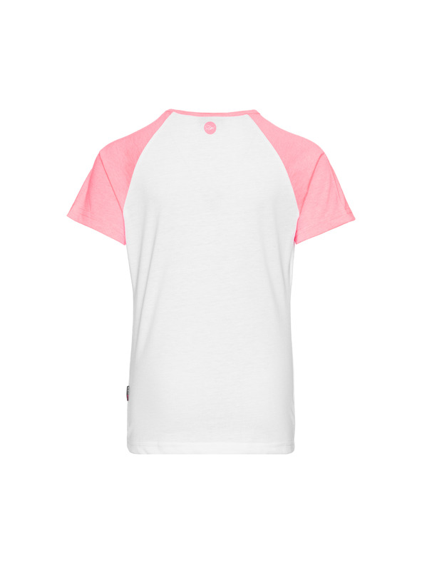 Sam 73 Розово-бяла десенирана тениска за момичета SAM 73