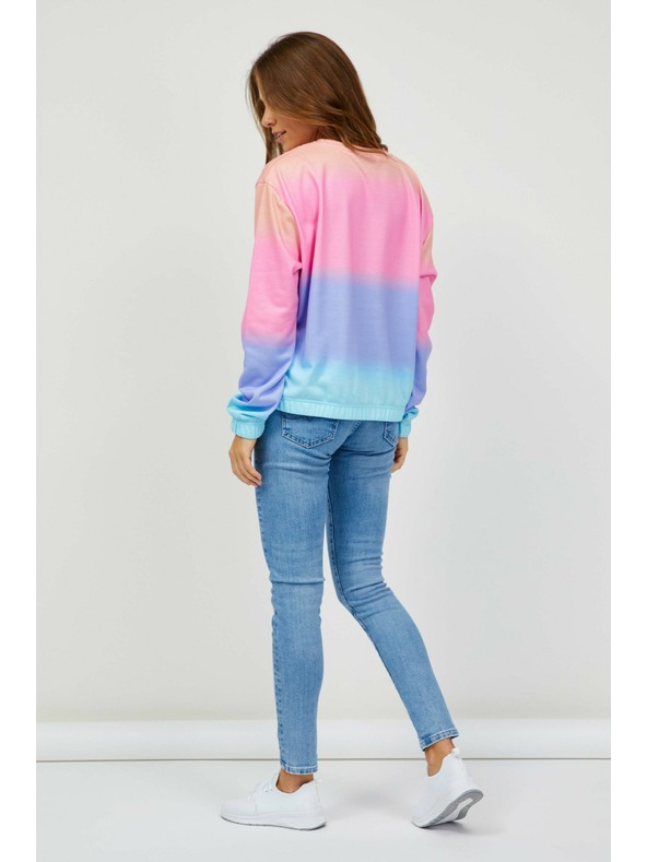 Sam 73 Синьо-розова дамска щампована суитшърт SAM 73 Clara