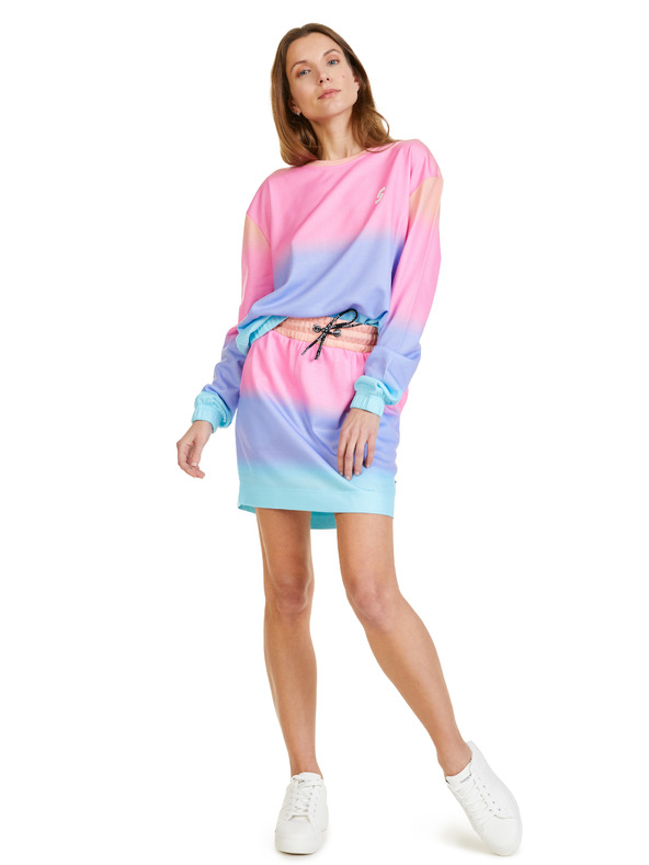 Sam 73 Синьо-розова дамска щампована суитшърт SAM 73 Clara