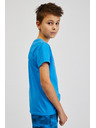 Sam 73 Синя памучна тениска за момчета с щампа SAM73 Pyrop