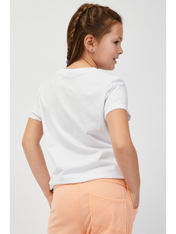 Sam 73 Бяла тениска с щампа за момичета SAM73 Mora