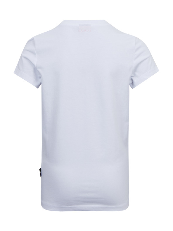 Sam 73 Бяла тениска с щампа за момичета SAM73 Mora