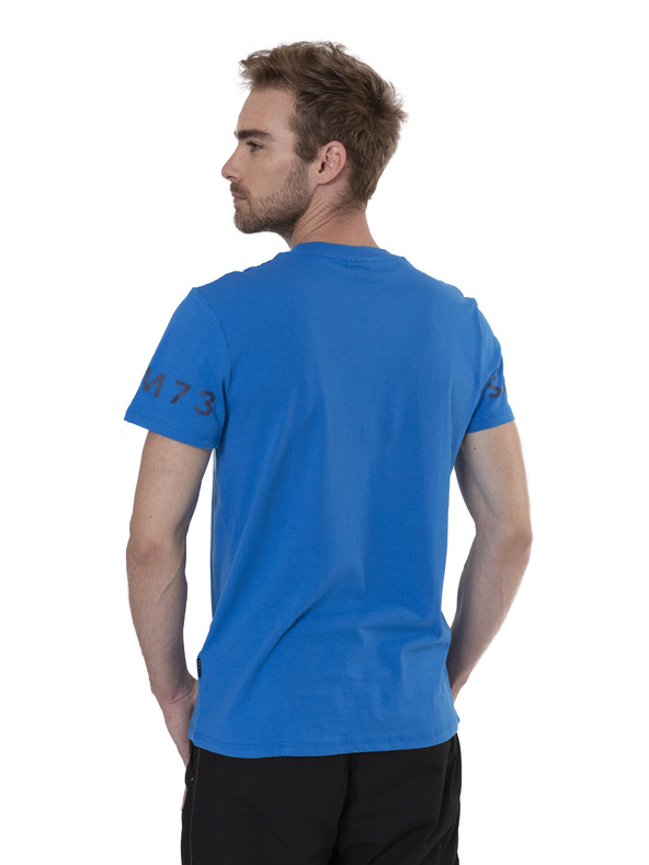 Sam 73 Синя мъжка тениска с щампа SAM 73