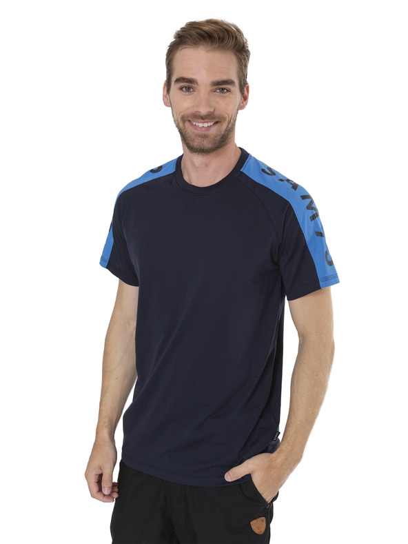 Sam 73 Тъмно синя мъжка тениска с щампа SAM 73