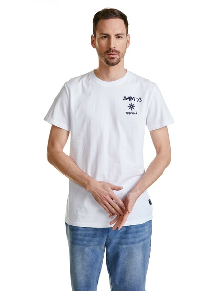 Sam 73 Бяла мъжка тениска SAM 73 Terence