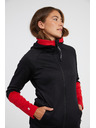 Sam 73 Червено-черен дамски суитшърт с качулка и цип SAM 73 Marta