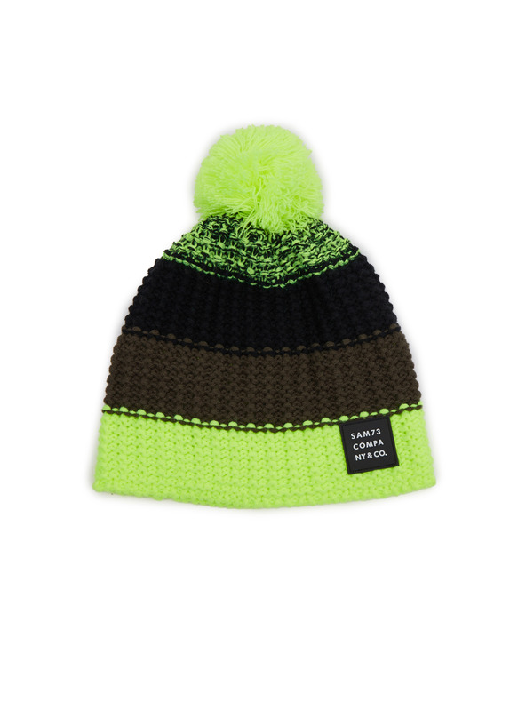 Sam 73 Зелена и черна момчешка шапка SAM 73