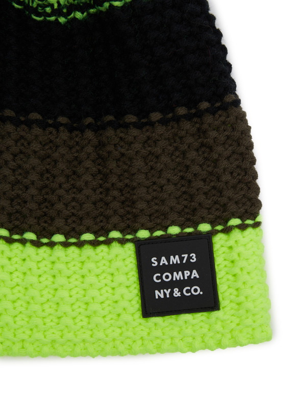 Sam 73 Зелена и черна момчешка шапка SAM 73