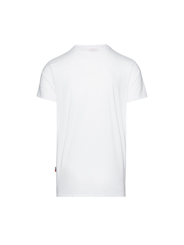 Sam 73 Бяла мъжка тениска с щампа SAM 73 Liam