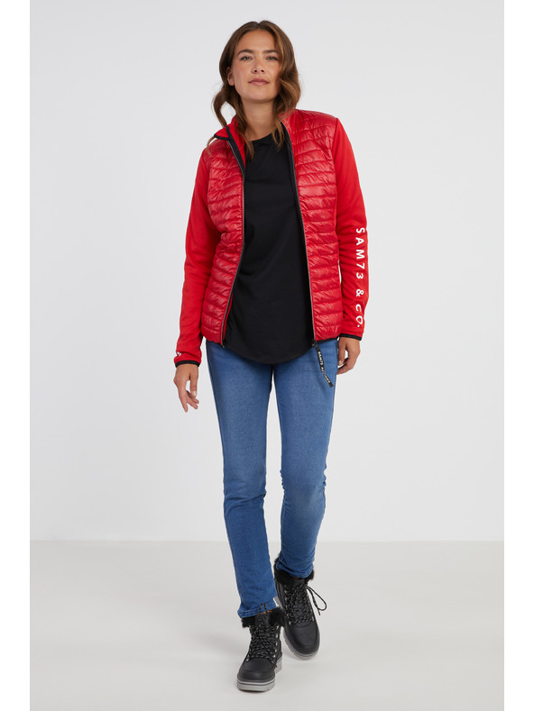 Sam 73 Червено дамско олекотено ватирано яке SAM 73 Melman