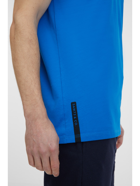 Sam 73 Синя мъжка тениска SAM 73 Goose