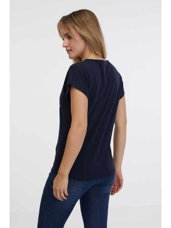 Sam 73 Тъмносиня дамска основна тениска SAM 73 Clorinda