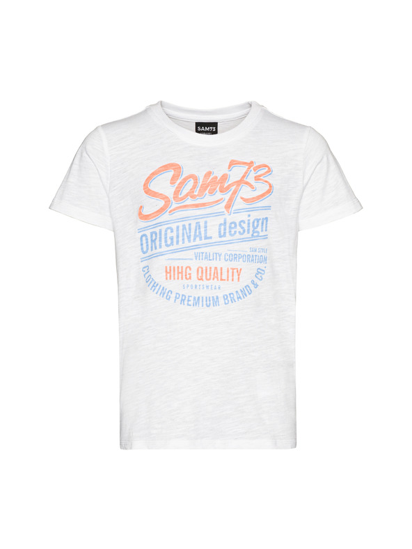 Sam 73 Бяла тениска за момчета SAM 73 Archie