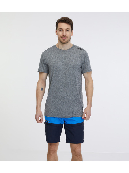 Sam 73 Сива мъжка тениска с косъмчета SAM 73 Fortunato