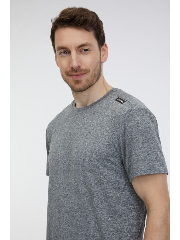 Sam 73 Сива мъжка тениска с косъмчета SAM 73 Fortunato