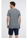 Sam 73 Сива мъжка тениска с косъмчета SAM 73 Fortunato