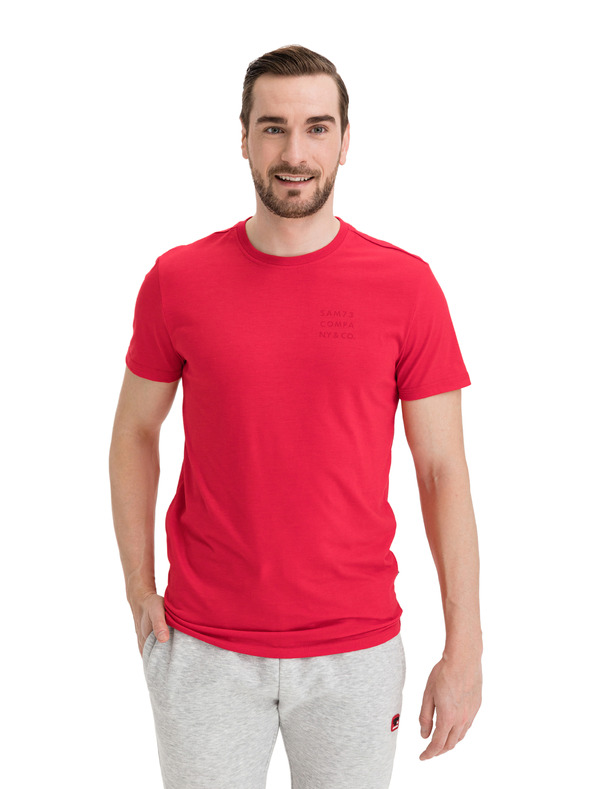 Sam 73 Червена мъжка тениска SAM 73