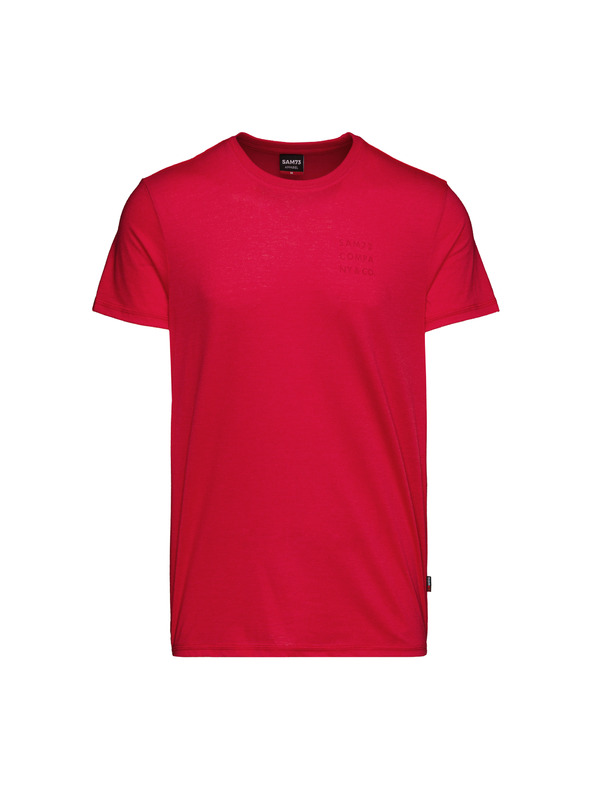 Sam 73 Червена мъжка тениска SAM 73