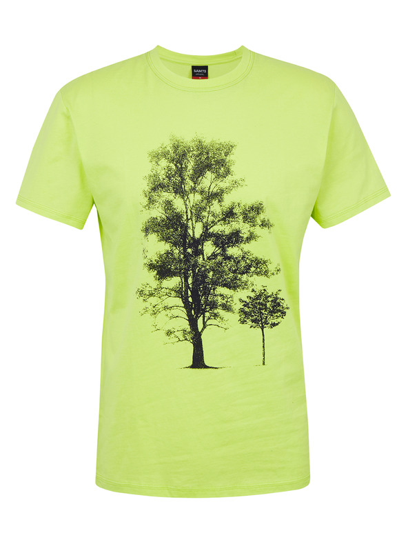 Sam 73 Жълта мъжка тениска с поло SAM 73 James