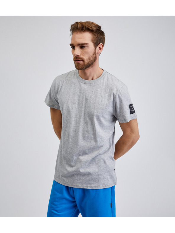 Sam 73 Светлосива мъжка тениска на райета SAM 73 Freddie