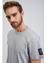Sam 73 Светлосива мъжка тениска на райета SAM 73 Freddie
