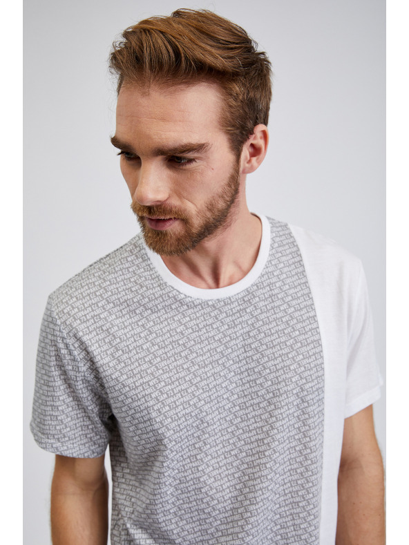 Sam 73 Светлосива мъжка шарена тениска SAM 73 Paul