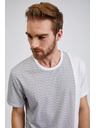 Sam 73 Светлосива мъжка шарена тениска SAM 73 Paul