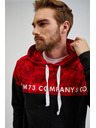 Sam 73 Червено-черна мъжка блуза с качулка SAM73 Aquamarine