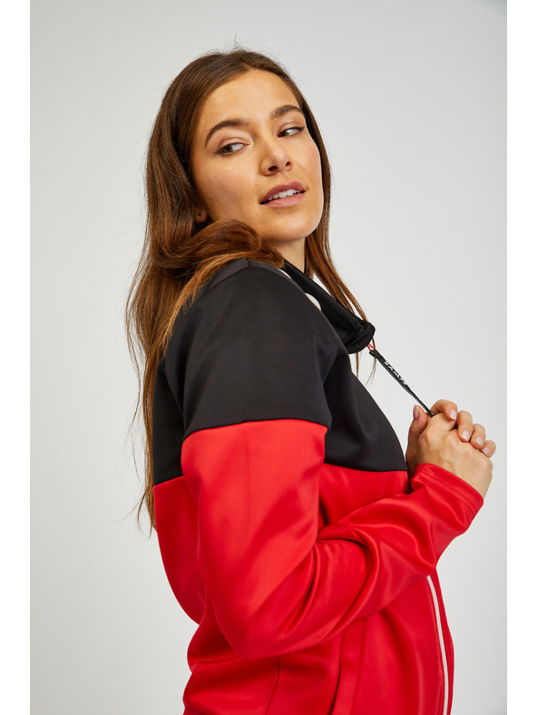 Sam 73 Черно-червен дамски суитшърт с цип SAM73 Octans