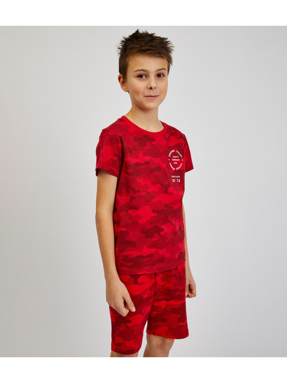 Sam 73 Червена памучна армейска тениска за момчета SAM73 Hydrus
