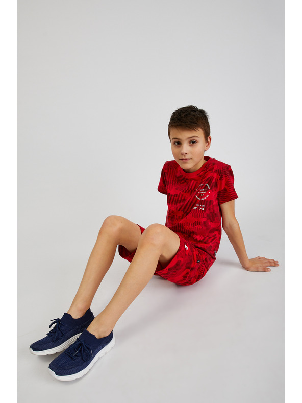 Sam 73 Червена памучна армейска тениска за момчета SAM73 Hydrus