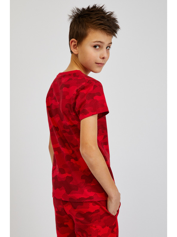 Sam 73 Червена памучна армейска тениска за момчета SAM73 Hydrus