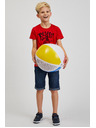 Sam 73 Червена момчешка тениска с щампа SAM73 Scutum